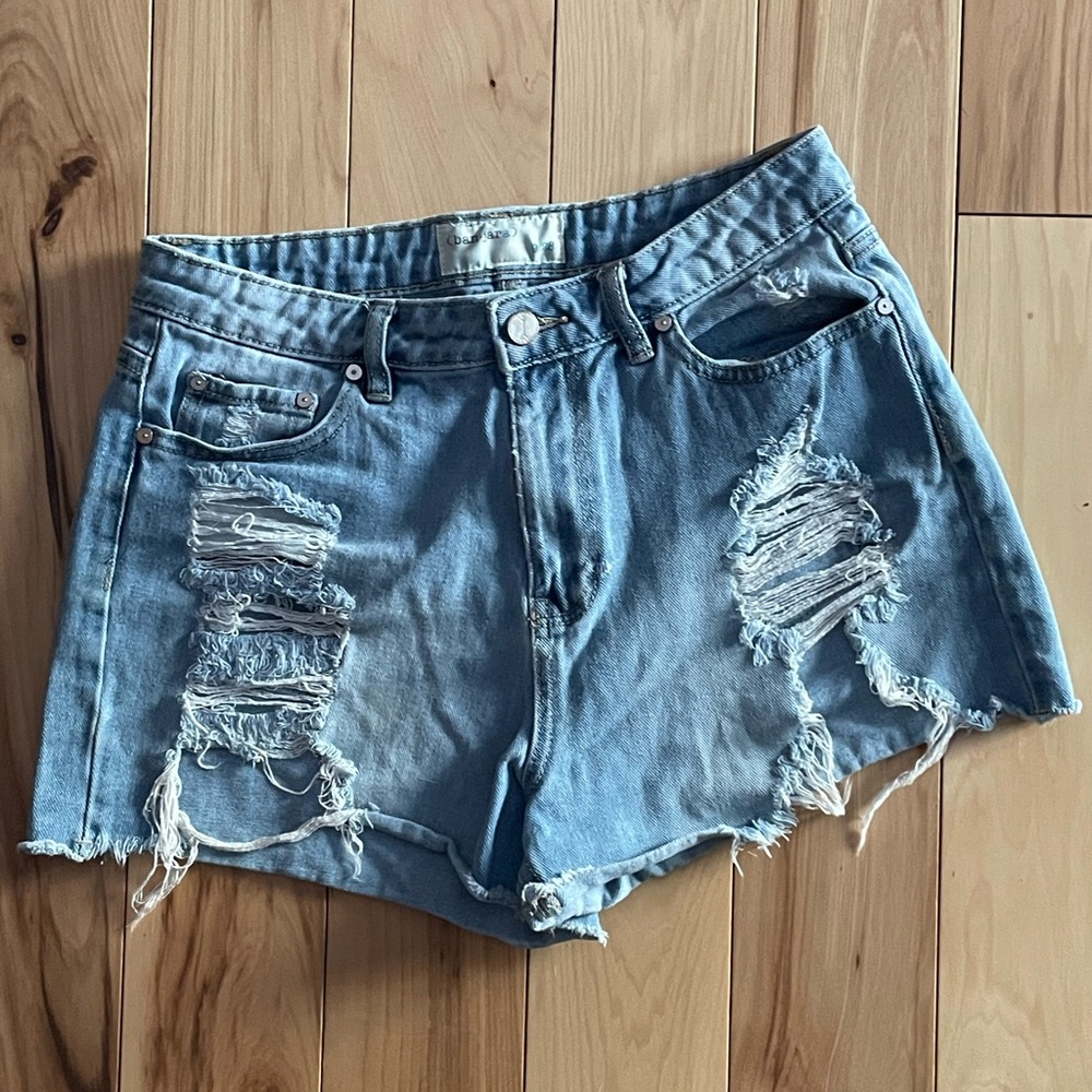 Denim Distressed Shorts - Picture 4 of 10